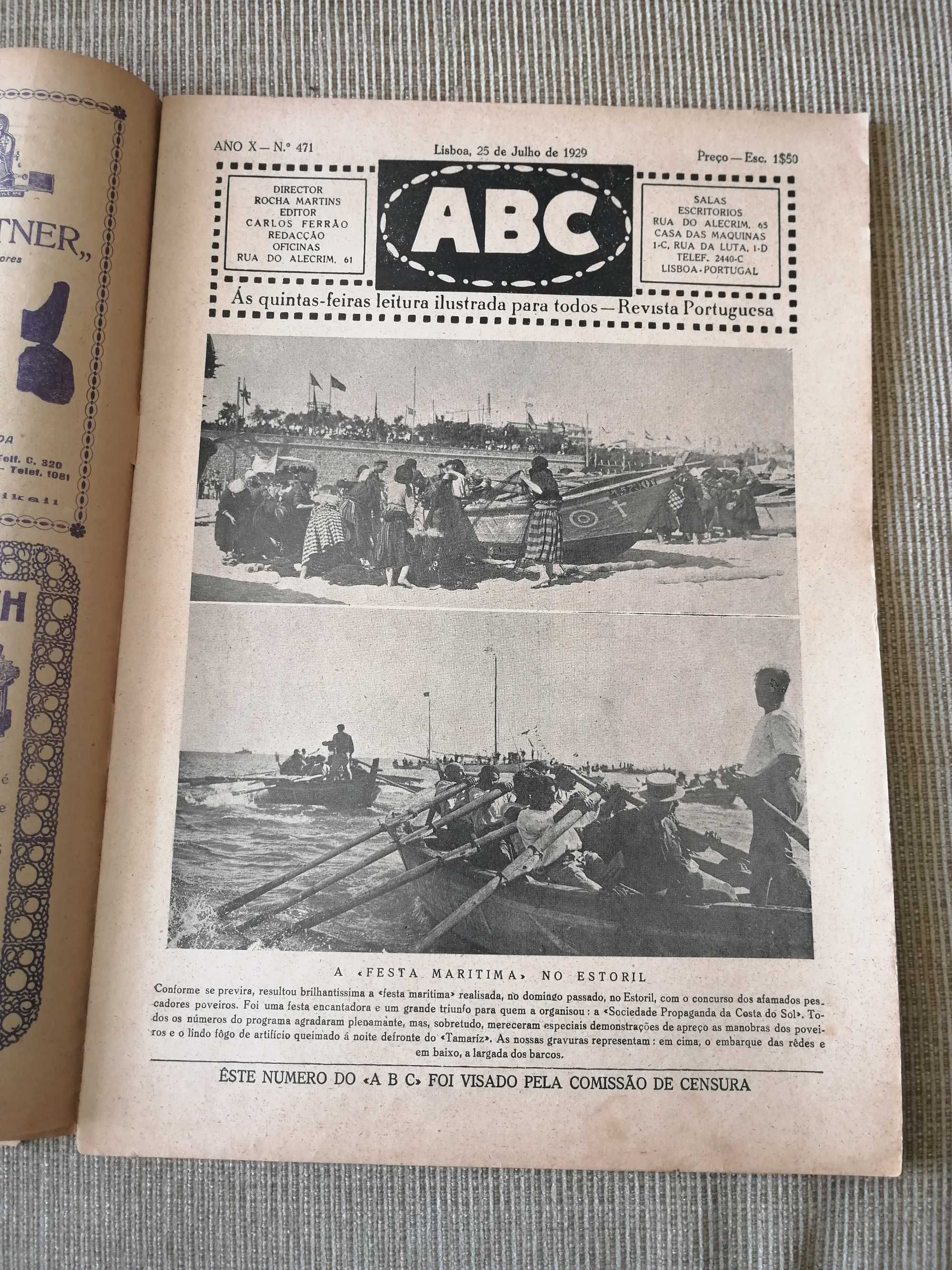 Revistas de 1937 e 1929 The Illustrated London News e ABC
