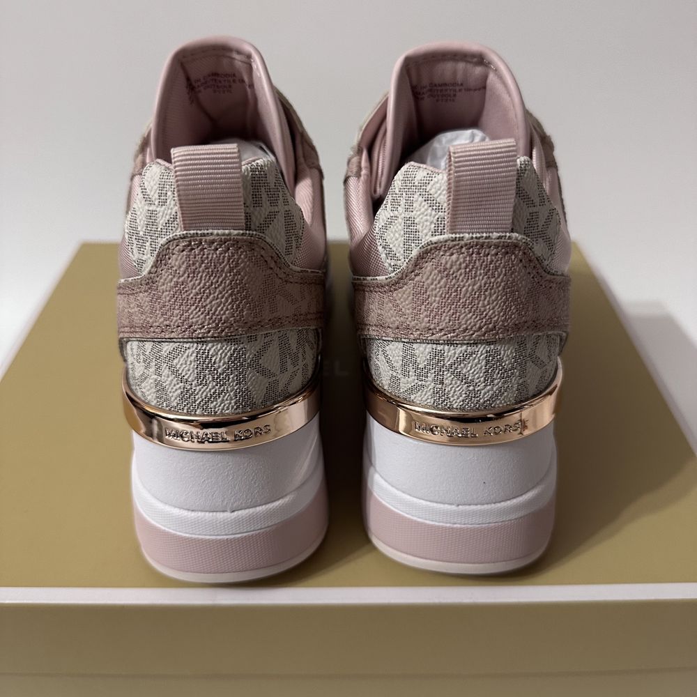 Nowe Sneakersy na koturnie Michael Kors Crista Trainer 38