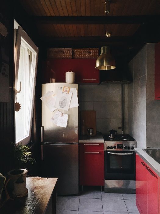 IKEA czerwone fronty kuchenne