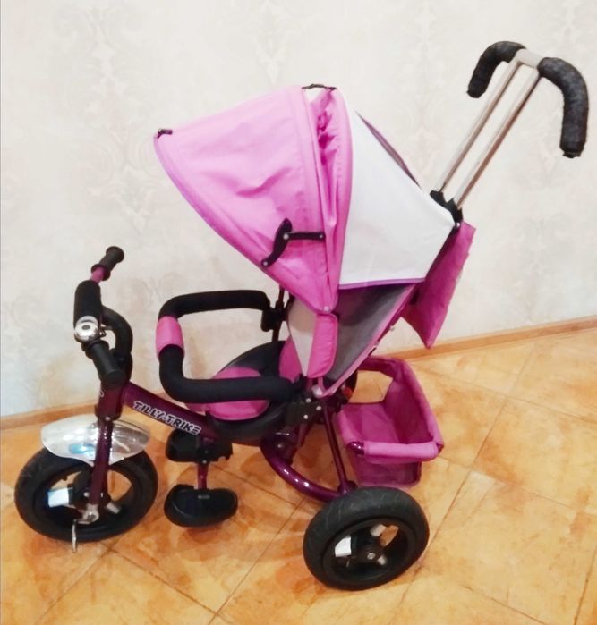 TILL%TRIK Детский трёхколёсный с родительской ручкой Велосипед-Коляска