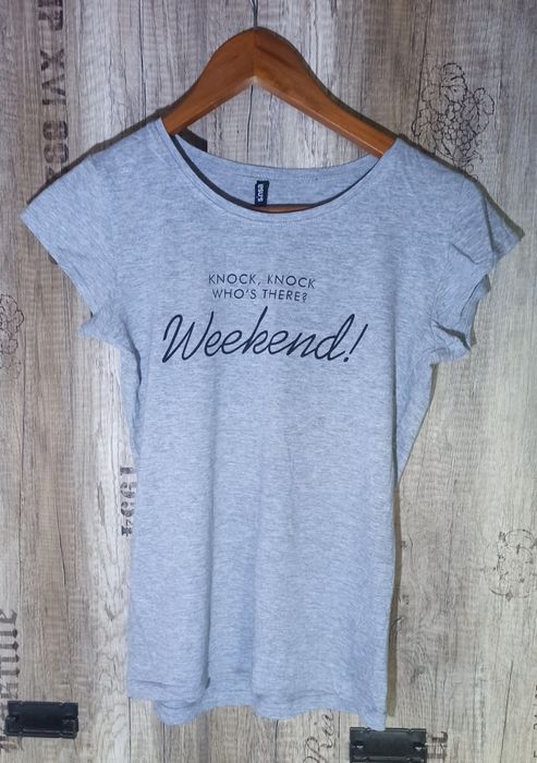 szara koszulka damska S