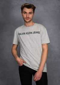 Nowy oryginalny T-shirt CK Calvin Klein szary L