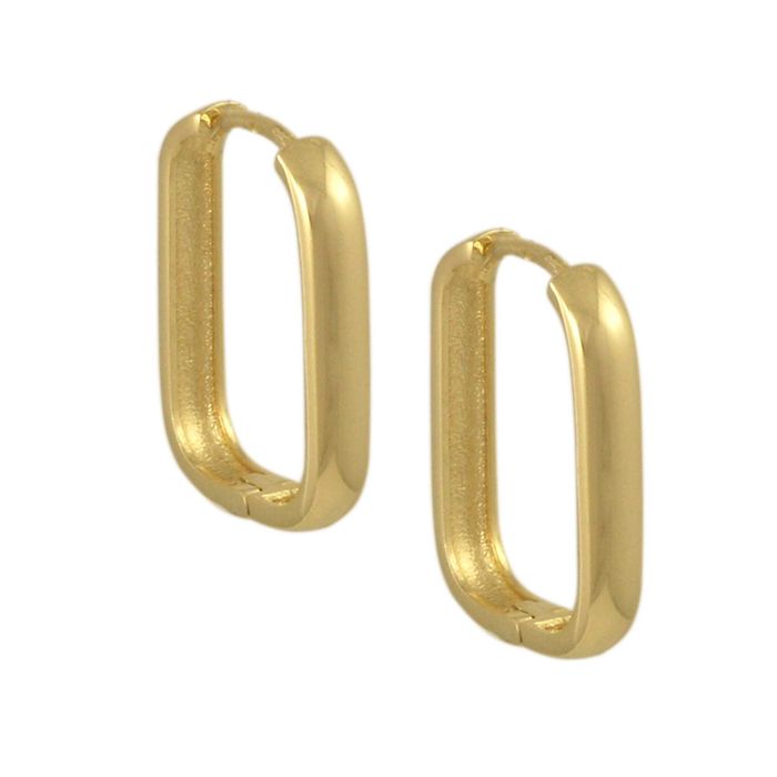 Złote kolczyki próba 585 kwadratowe angielskie zapięcie