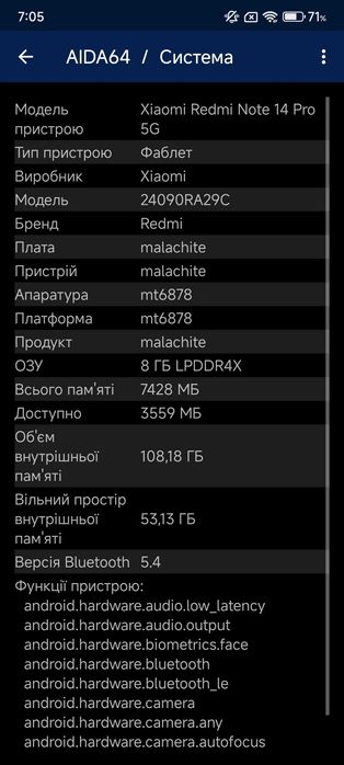 Стан нового Xiaomi Redmi Note 14 Pro 5G CN 128 ГБ/8 ГБ Повний комплект