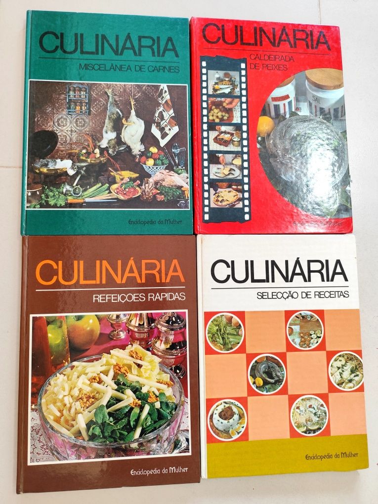 4 Livros de Culinária - Enciclopédia da Mulher - Anos 70/80 (Vintage)