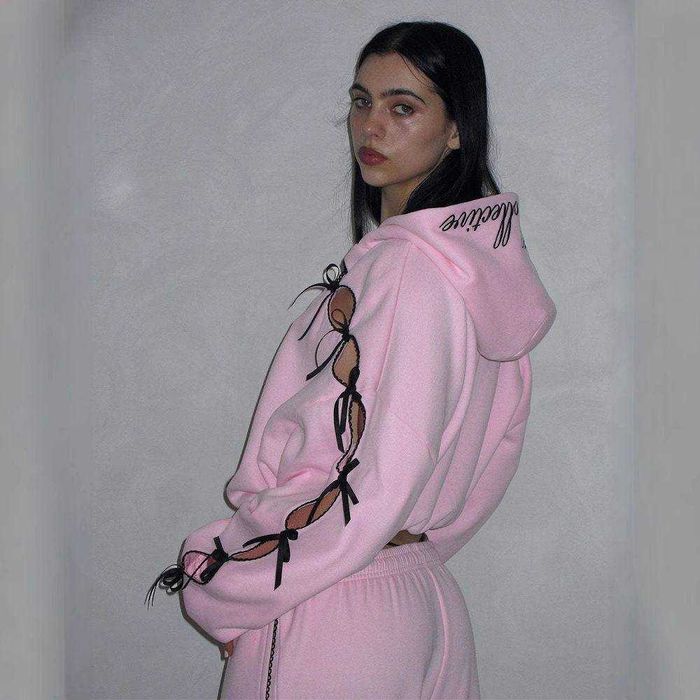 Жіноча вкороченна зіпка кофта Named Collective Princ Ribbon Hoodie