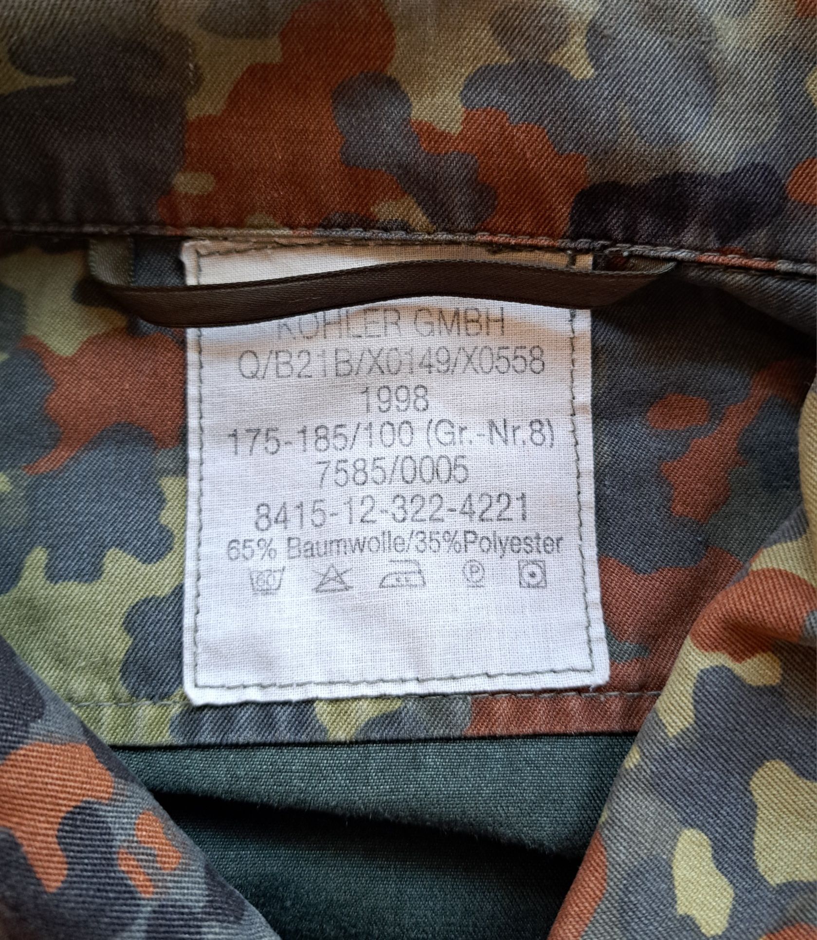 Kurtka / bluza wojskowa Bundeswehra  moro militaria wojsko flecktarn