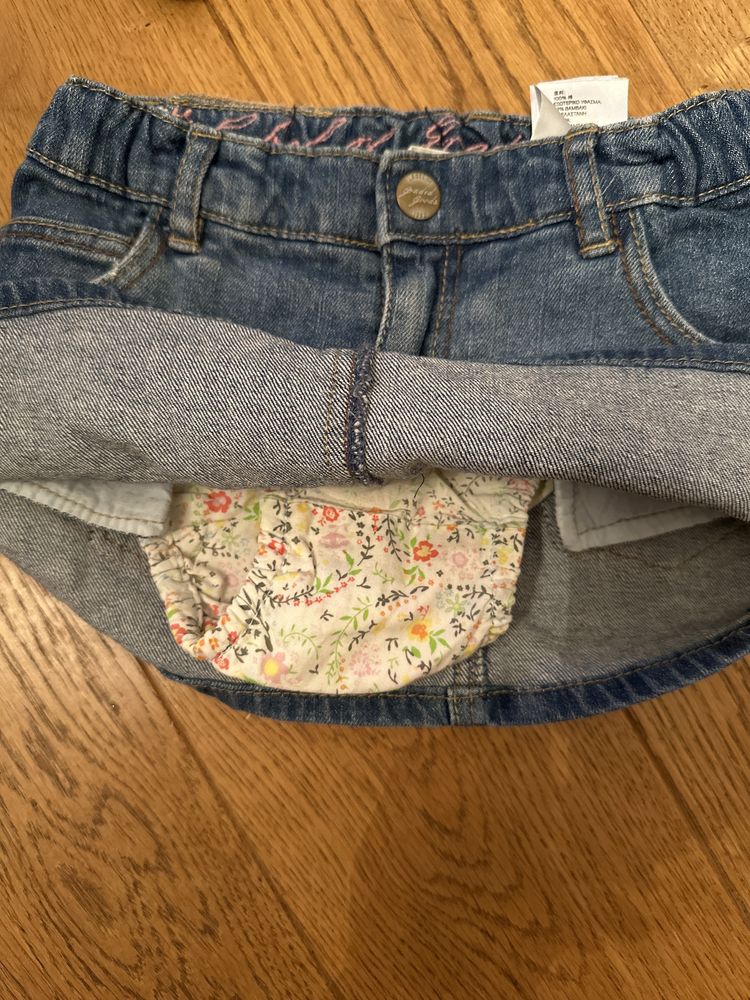 Spódnica jeans dziecięca, H&M, rozm.86, 12-18 cm