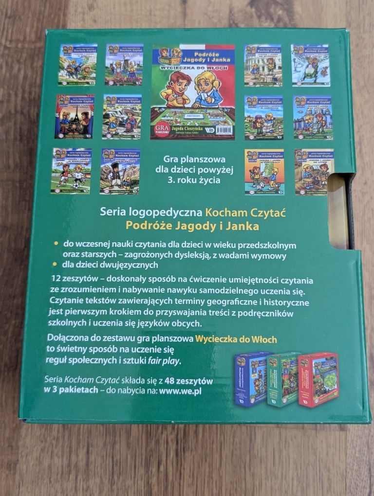 Kocham czytać zielona 12 książeczek i gra p