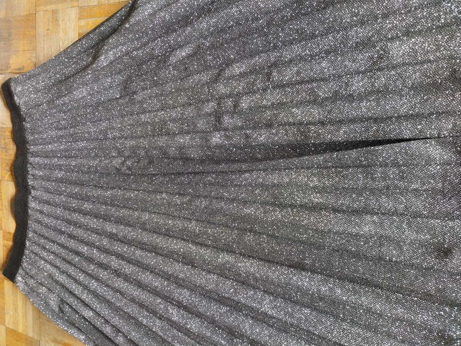 Spódniczka plisowana srebrna M/L