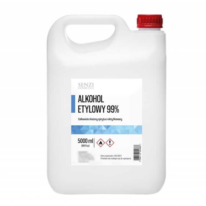 Alkohol Etylowy Odwodniony 99% Etanol Spirytus Skażony 5L Dezynfekcja
