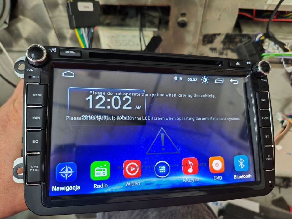Radio Android 2GB RAM Napęd DVD Dedykowany do VW Golf Passat Skoda VAG