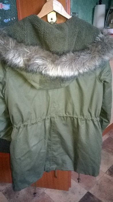 Kurtka parka H&M kolor khaki rozmiar 36