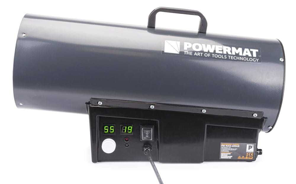 POWERMAT Nagrzewnica Gazowa Dmuchawa Termostat 65kw Lcd PM1028