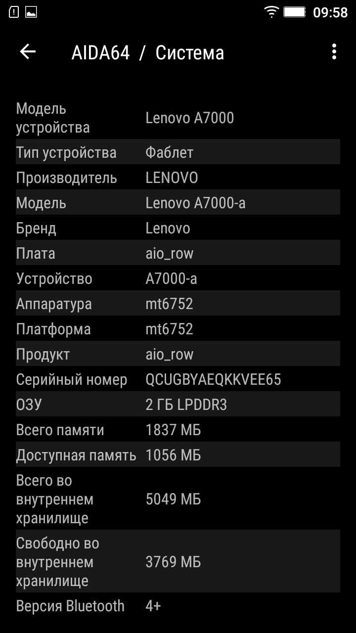 Телефон Lenovo A7000