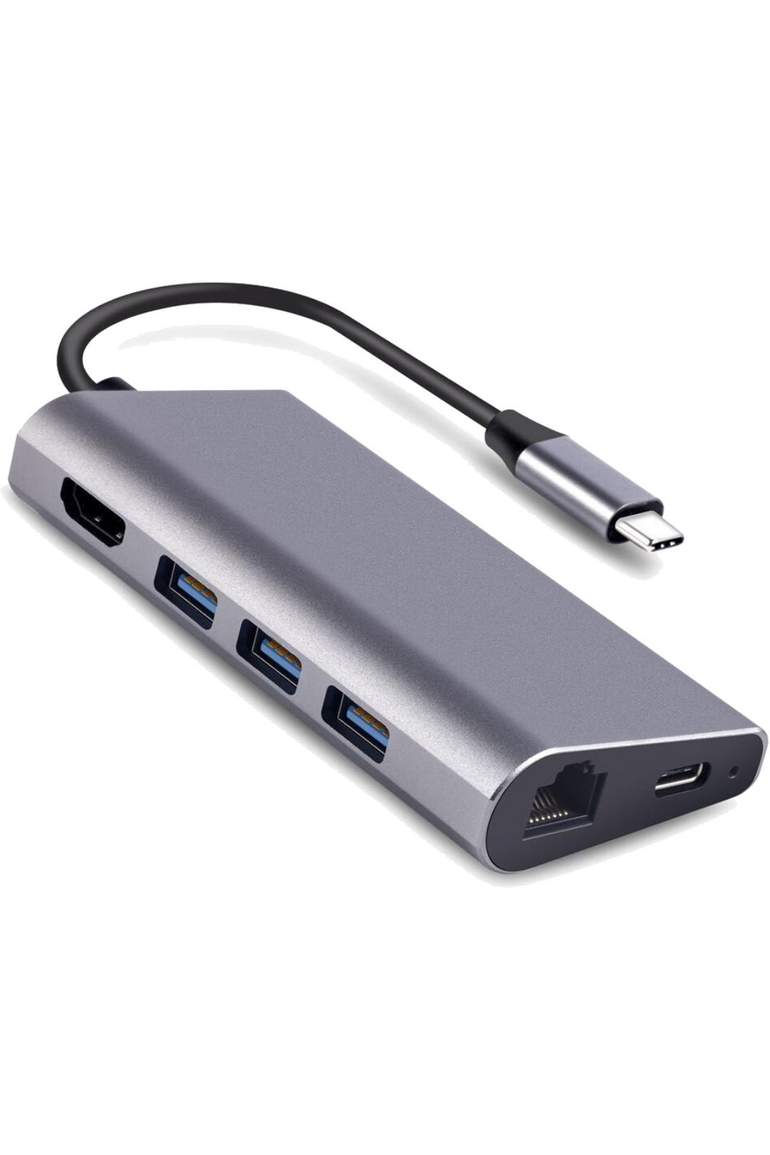 USB-хаб Dynamode USB3.1 Type-C to HDMI + 3xUSB3.0 + Gigabit LAN + USB