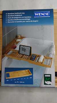 Półka na wannę regulowana nakładka łazienkowa Bambusowa SPA 70-104 cm