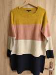 Kolorowy sweter w pasy oversize Esmara r. XL/42