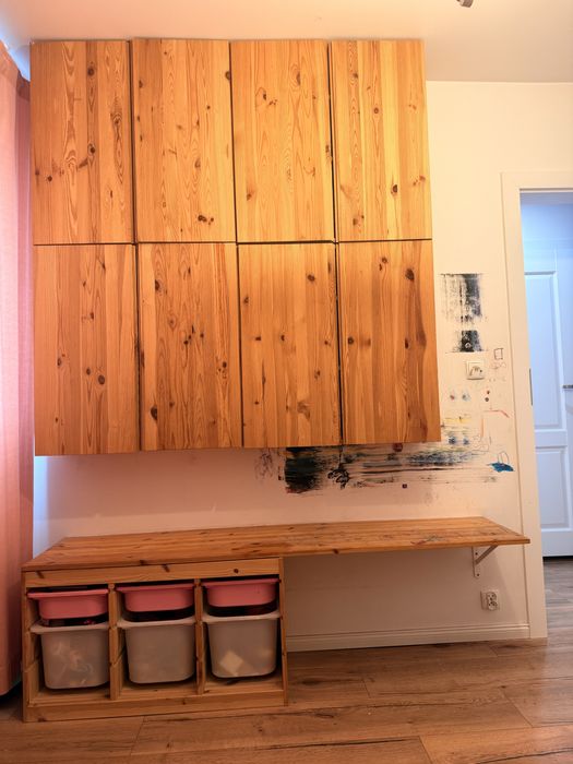 Szafki ikea ivar i trofast + blat i uchwyt scienny