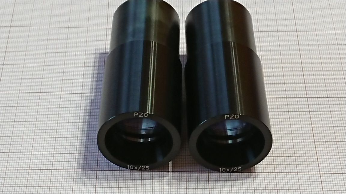 Okulary 10x PZO 34mm mikroskop stereoskopowy techniczny MST nie Zeiss