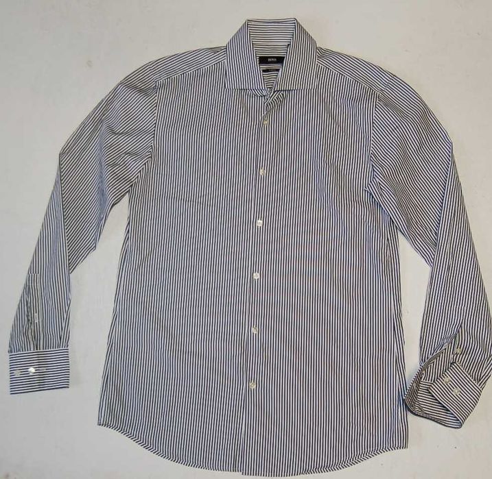 HUGO BOSS 40,15 i1/4" ,M koszula męska w paseczki ,bawełna