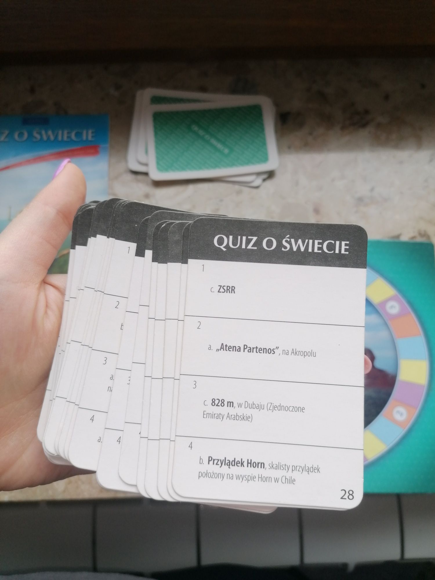 Gra planszowa quiz o świecie mini