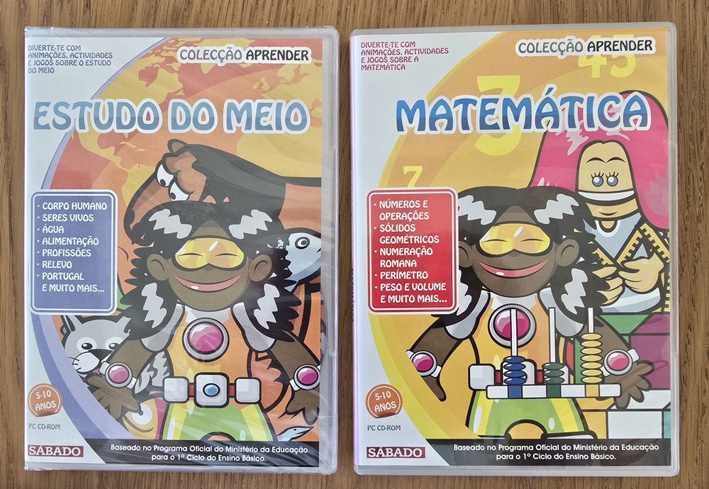 Coleção de 8 PC CD Rom educativos