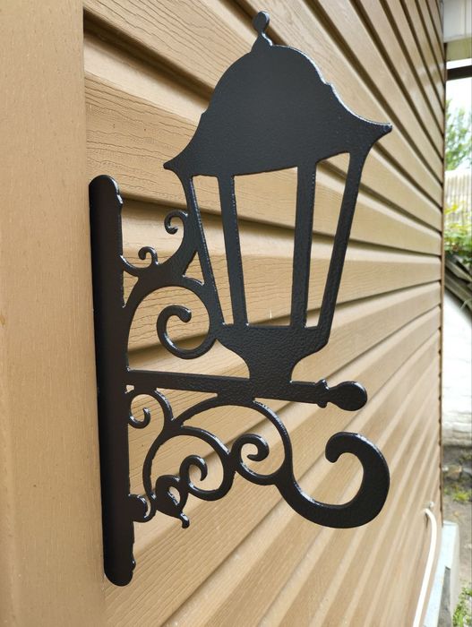 Старовинний ліхтар, тримач для кашпо з металу, кронштейн