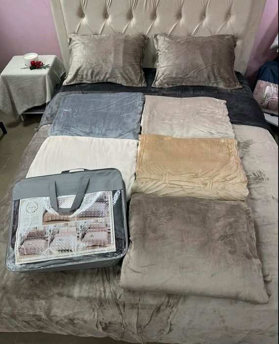 Тепла велюрова двохстороння посьільна білизна