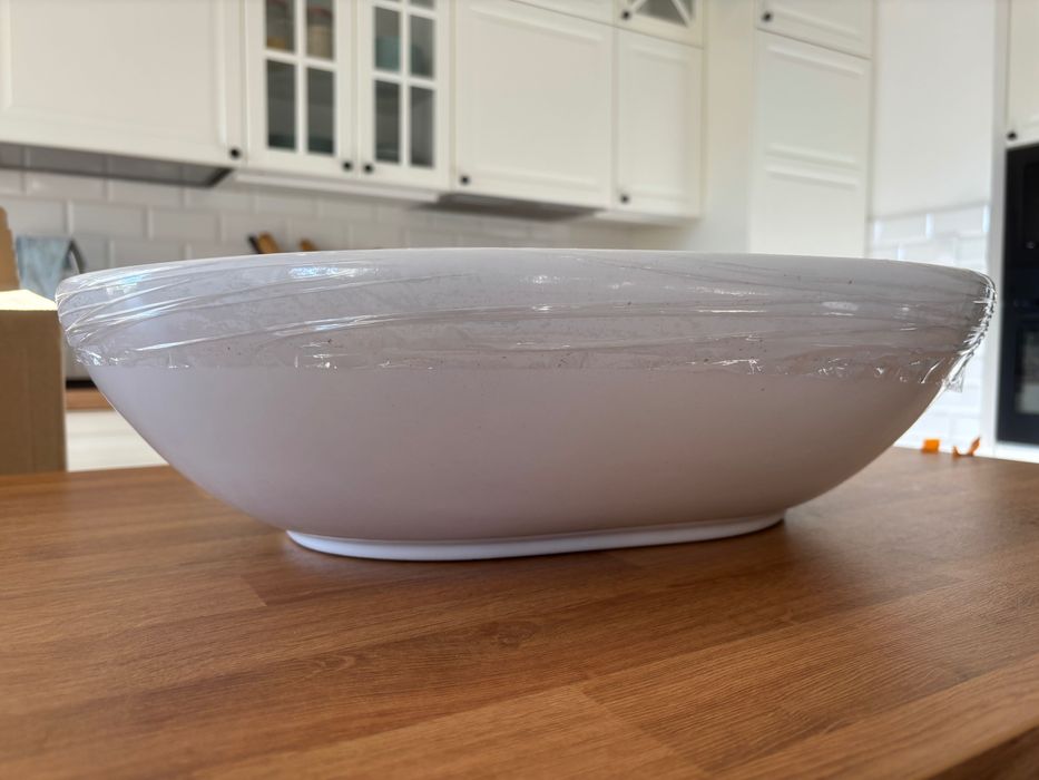 NOWA Umywalka nablatowa Cersanit Savio 50x38 cm owalna biała