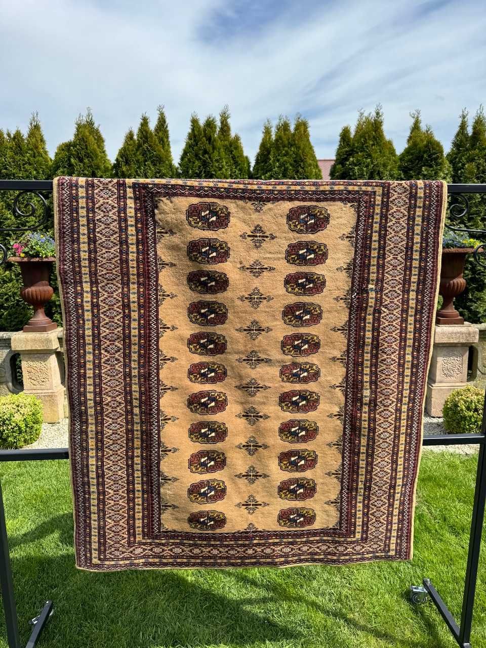 Dywan dywanik kaszmirowy Pakistan Buchara ART DECO 147x127 gal. 4 tyś