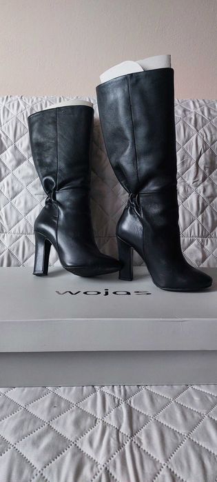 Skórzane Kozaki Wojas rozm. 36