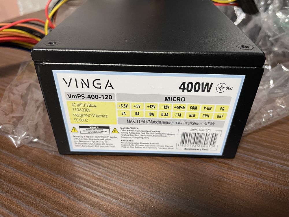 Блок живлення SFX miniATX Vinga 400Wt