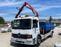 Mercedes-Benz ATEGO 1218  HDS Palfinger PK6500 ORYGINALNA Wywrotka Skibicki Dźwig Żuraw Crane