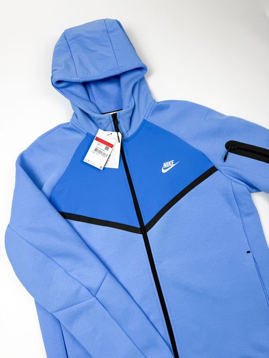 Оригінал! Зіп Худі Nike Tech Fleece (блакитне) (L) Новий з бірками!