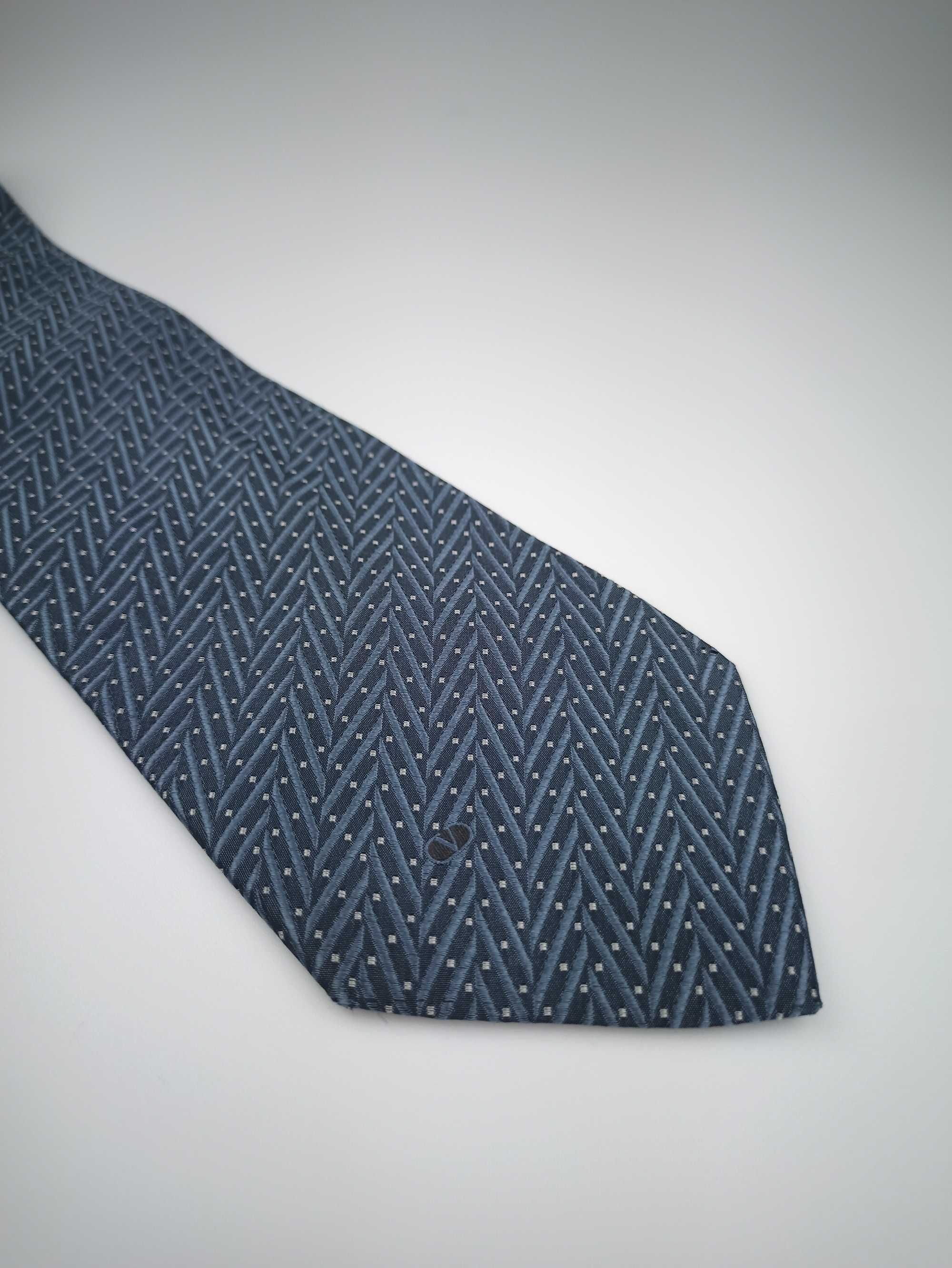 Valentino niebieski jedwabny krawat f49