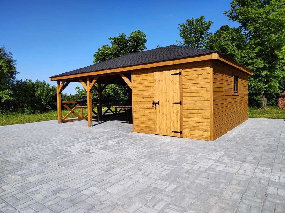 Altana ogrodowa z domkiem narzędziowym ARTEMIDA 4m x 7m - PRODUCENT