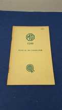 Antigo manual do condutor para automóveis MG 1100
