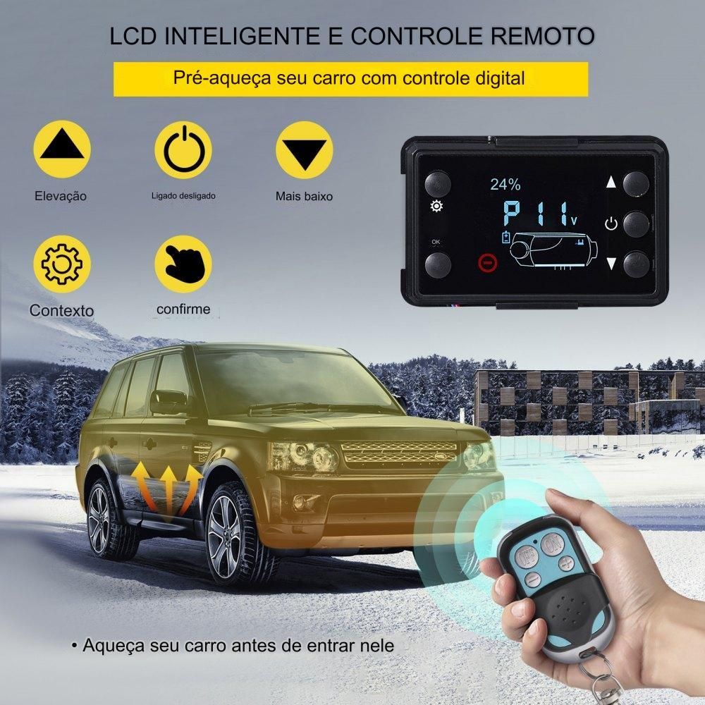 Aquecedor a Diesel 5KW 12V de Integração Simples com LCD