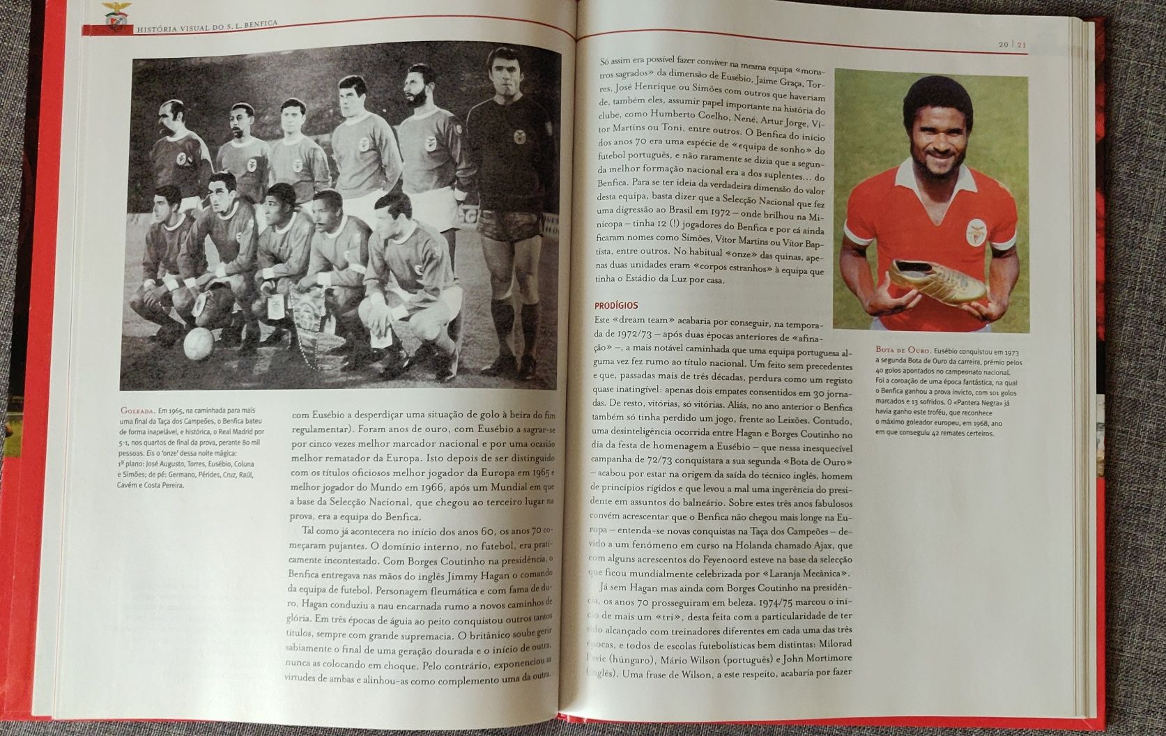 Livro cromos História Visual do SL Benfica