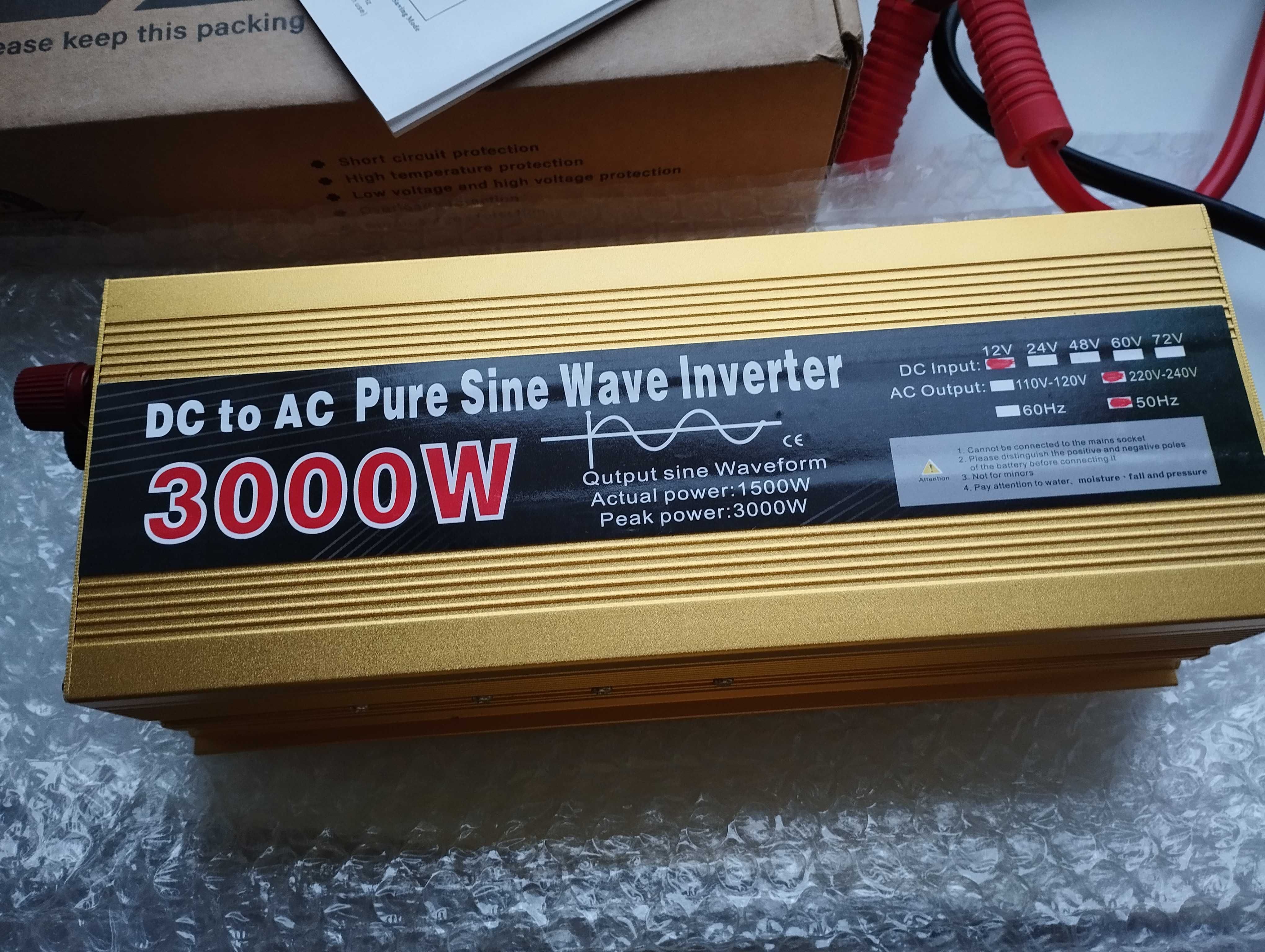 Інвертор чистий синус 3000W  12v в 220v