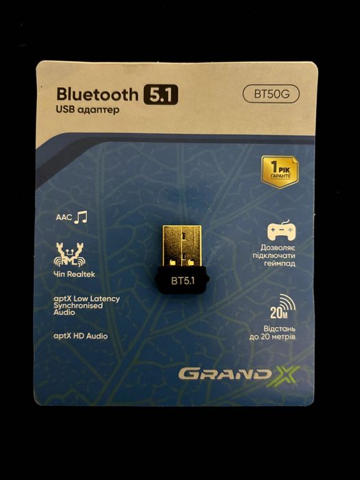 USB Адаптер GrandX Bluetooth 5.1 - BT50G
