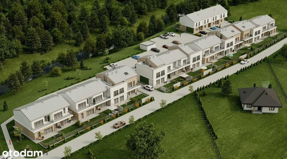 3 Pokoje Nowa Inwestycja Szeregówki z ogrodem, parkingiem, balkonem