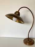 Lampa miedź +metal, lata 70.