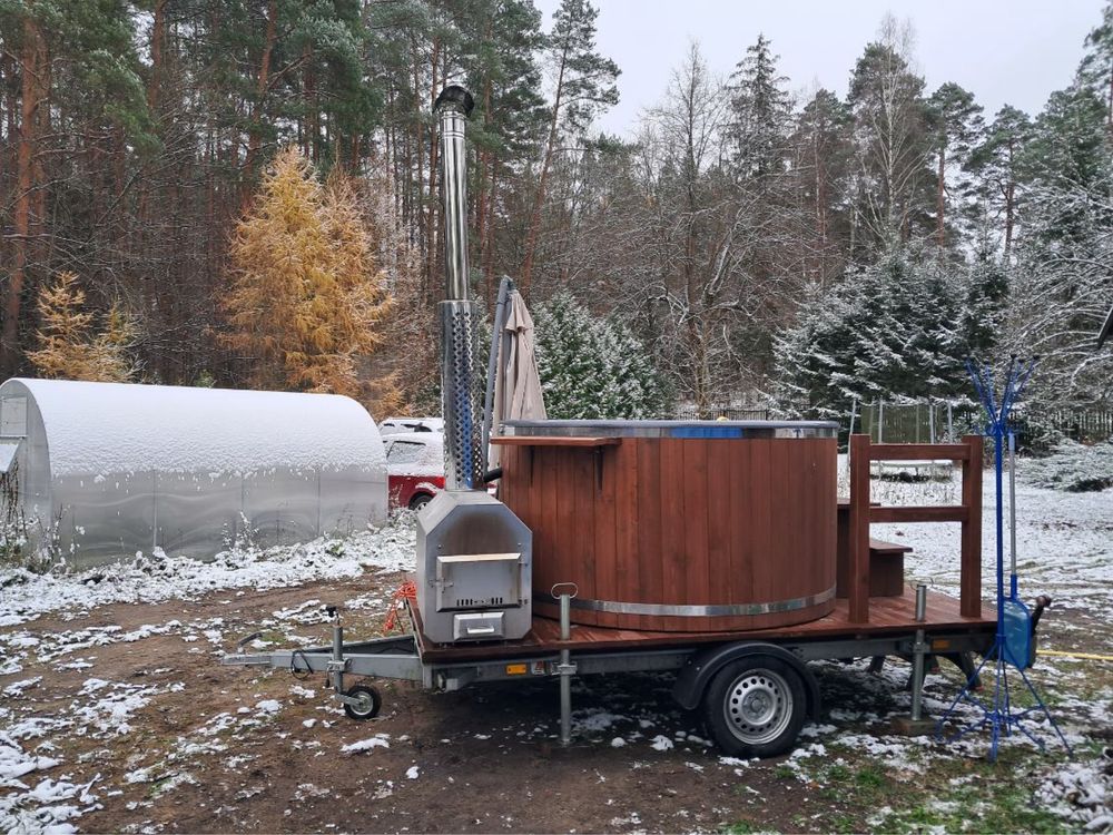 Mobilna balia, spa, ruska bania, balia z jacuzzi do wynajęcia