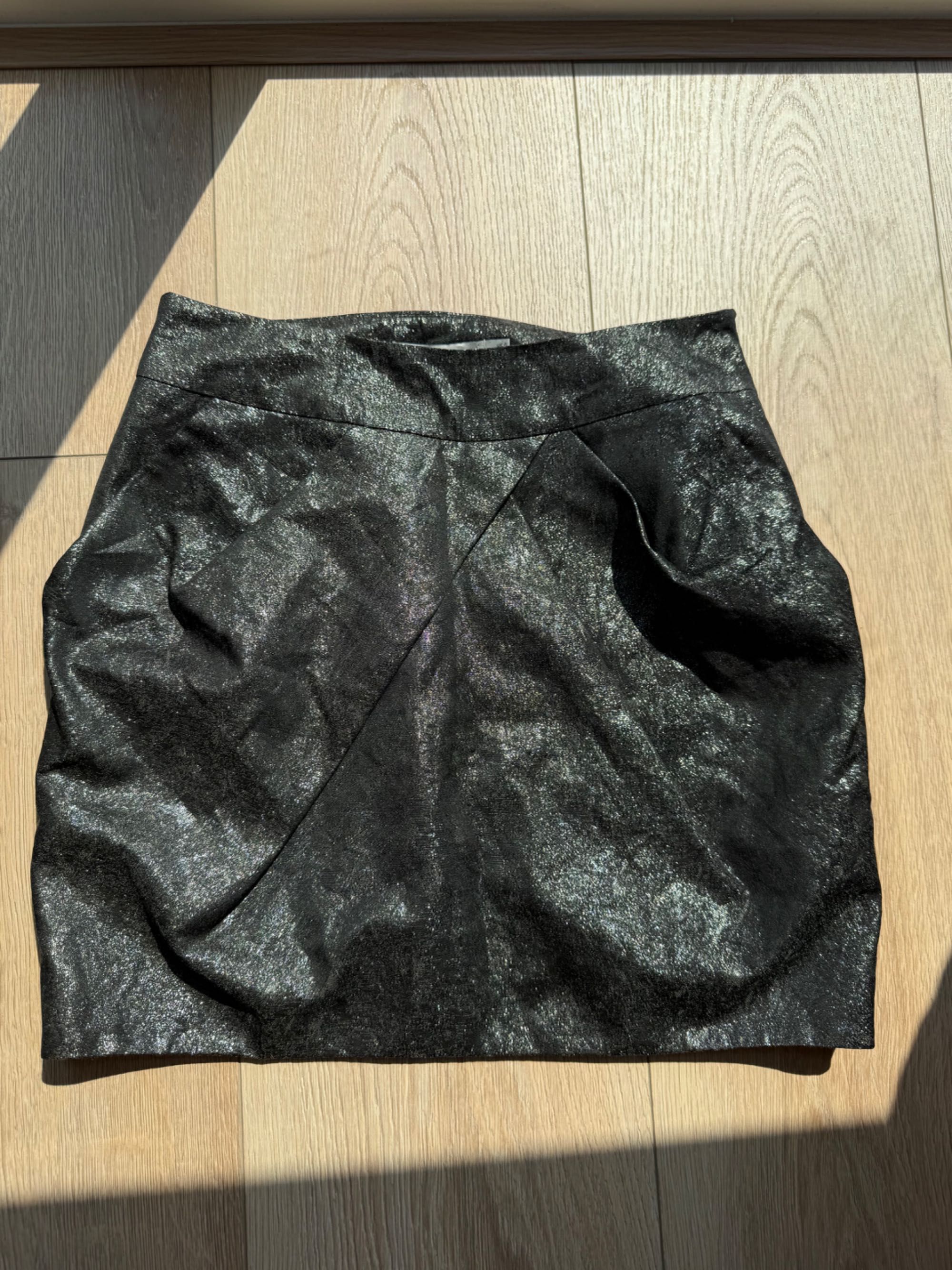 Spódnica Karen Millen rozmiar 36 srebrna mini