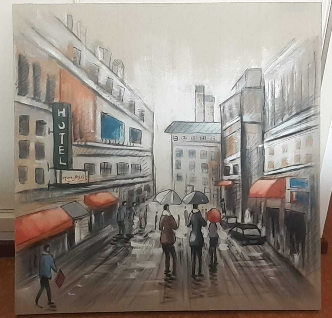 Quadro em tela - dimensões 1,00 x 1,00 m