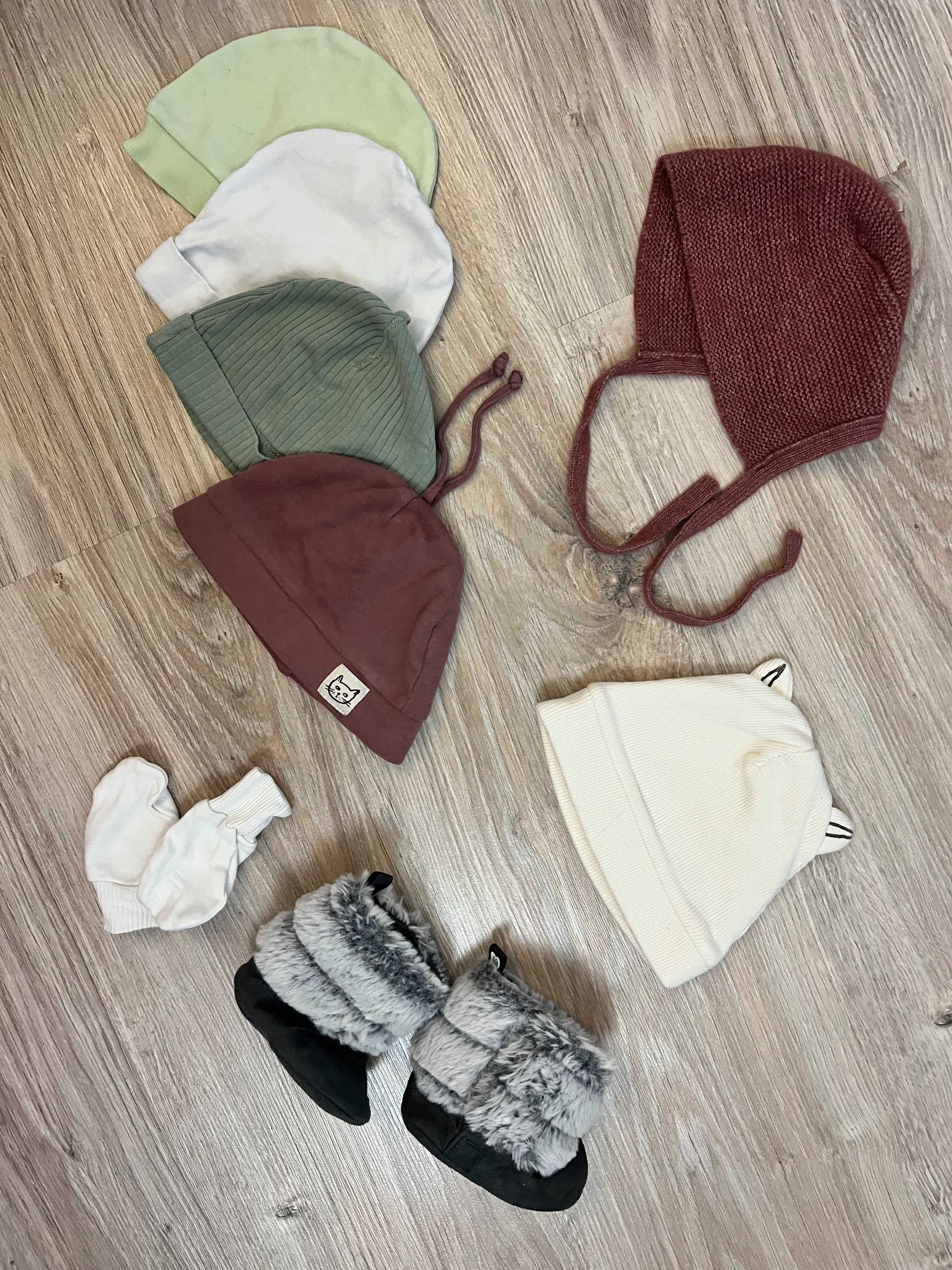 Zestaw komplet czapki dla chłopca dziewczynki 56 62 h&m i inne