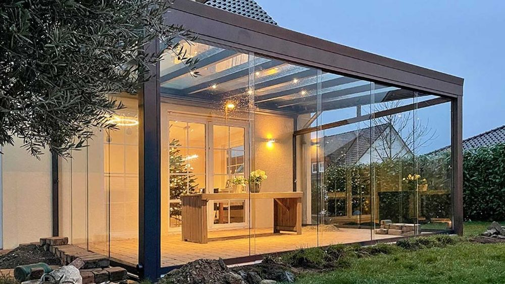 Ogród zimowy zadaszenie tarasu ze szkła/poliwęglanu