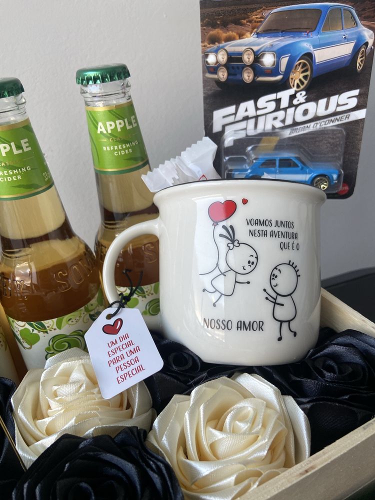 Cesta Masculina Personalizada – Bombons, Carrinhos, Somersby e Mais!